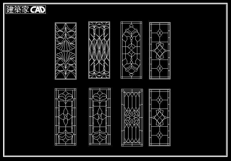 鑲嵌玻璃/中式古典窗花/鍛造/鐵藝設計