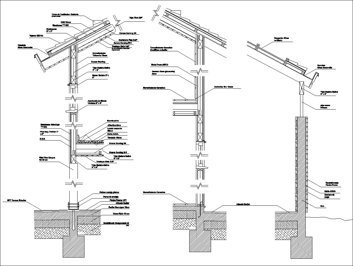 木の構造の詳細、デザイン、木の建物、木の構造の標高