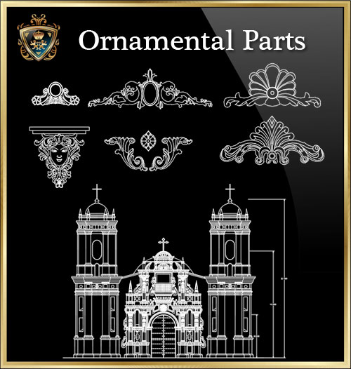 ★【Ornamental Parts of Buildings 6】Download Luxury Architectural Design CAD Drawings--Over 20000+ High quality CAD Blocks and Drawings Download!