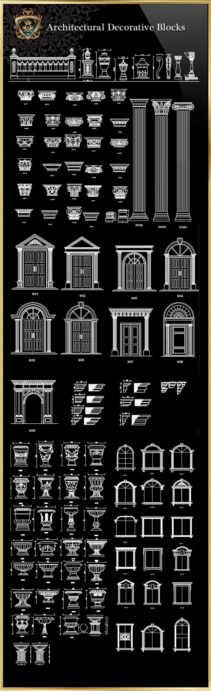 ★【Architectural decorative blocks】Luxury home, Luxury Villas, Luxury Palace, Architecture Ornamental Parts, Decorative Inserts & Accessories, Handrail & Stairway Parts, Outdoor House Accessories, Euro Architectural Components, Arcade