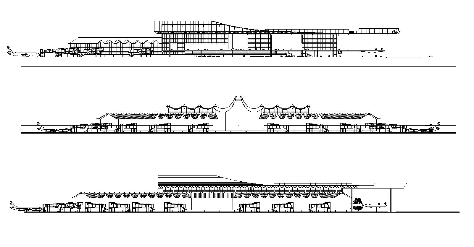 Airport plan,Terminal plan,elevation,details drawings 
