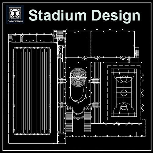 ★【Stadium Design Drawings】 Stadium Floor Plans and Drawings-Elevations, Design  concept, and Details