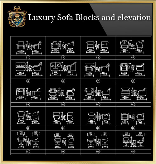 ★【Luxury Sofa Blocks and elevation】Luxury home, Luxury Villas, Luxury Palace, Architecture Ornamental Parts, Decorative Inserts & Accessories, Handrail & Stairway Parts, Outdoor House Accessories, Euro Architectural Components, Arcade