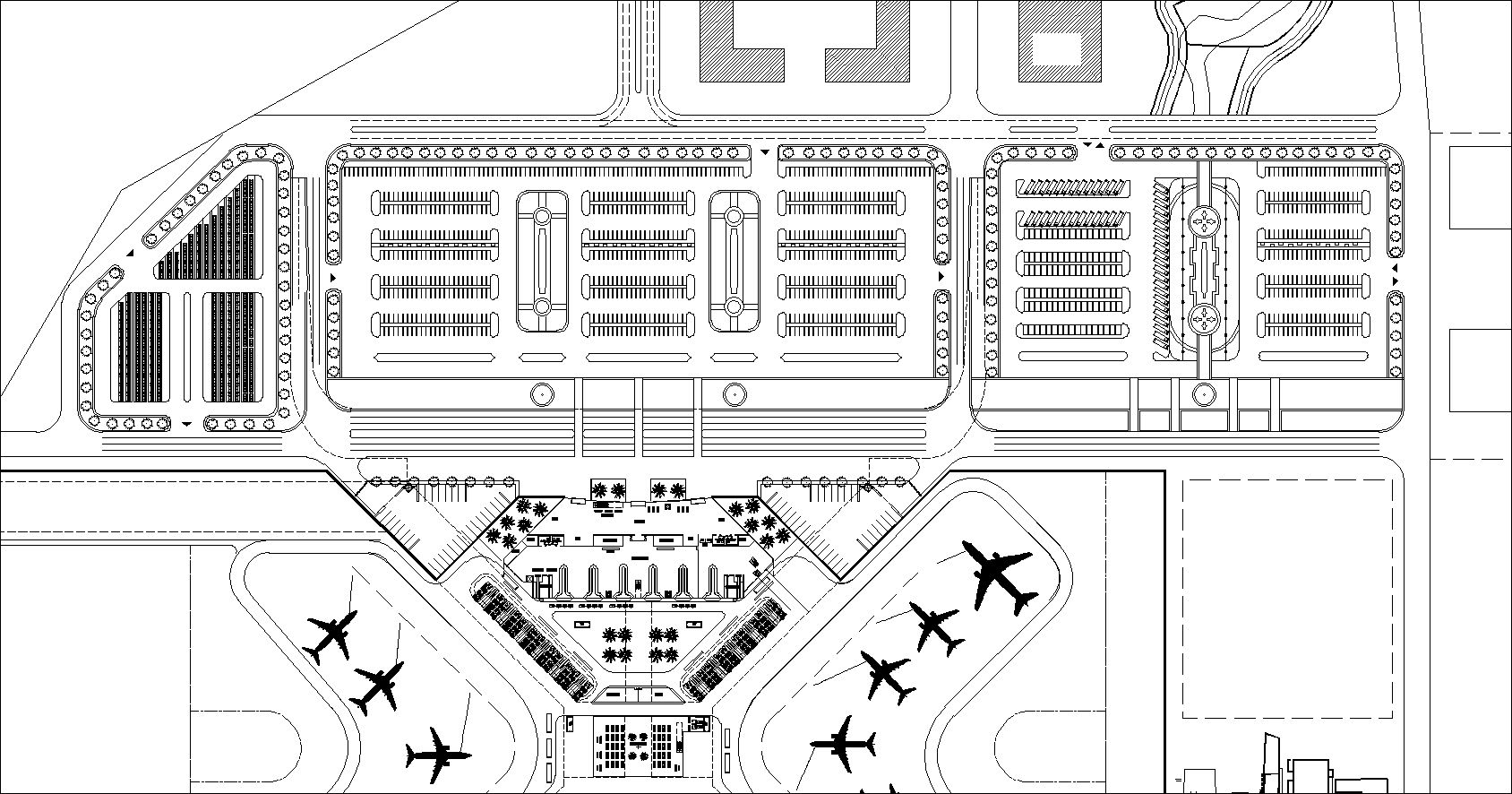 Airport plan,Terminal plan,elevation,details drawings 