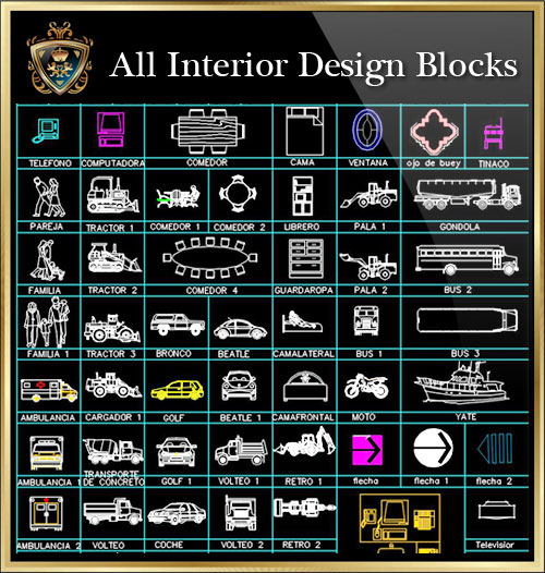 ★【All Interior Design Blocks 3】Download Luxury Architectural Design CAD Drawings--Over 20000+ High quality CAD Blocks and Drawings Download!