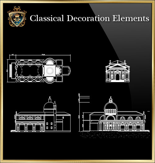 ★【Classical Decoration Elements 25】Download Luxury Architectural Design CAD Drawings--Over 20000+ High quality CAD Blocks and Drawings Download!