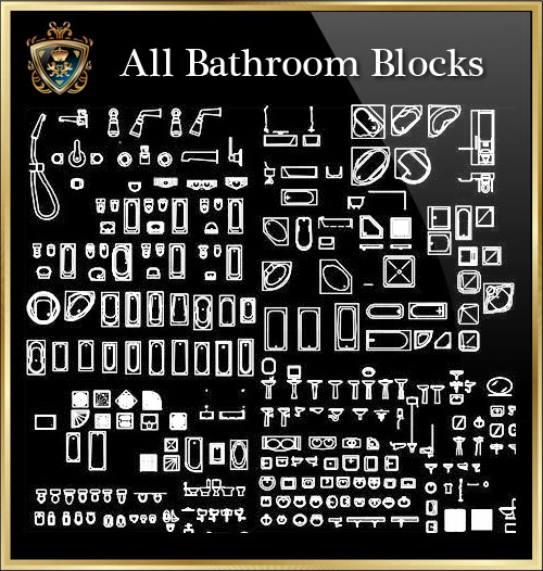★【All Bathroom Blocks】Download Luxury Architectural Design CAD Drawings--Over 20000+ High quality CAD Blocks and Drawings Download!
