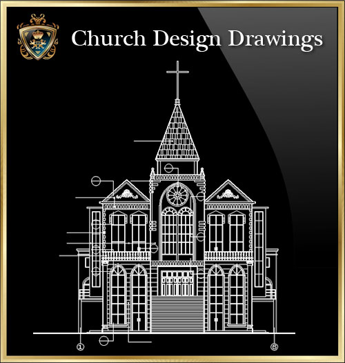★【Church Design 1】Download Luxury Architectural Design CAD Drawings--Over 20000+ High quality CAD Blocks and Drawings Download!