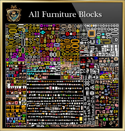 ★【All Furniture Blocks】Download Luxury Architectural Design CAD Drawings--Over 20000+ High quality CAD Blocks and Drawings Download!