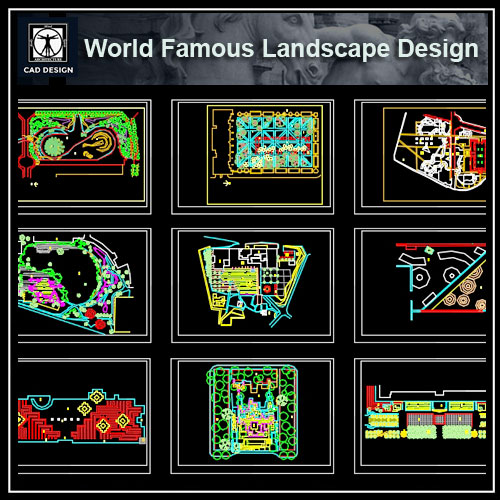 ★【World Famous Landscape Design】Download Luxury Architectural Design CAD Drawings--Over 20000+ High quality CAD Blocks and Drawings Download!