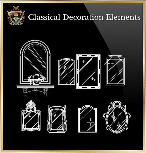 ★【Classical Decoration Elements 05】Download Luxury Architectural Design CAD Drawings--Over 20000+ High quality CAD Blocks and Drawings Download!