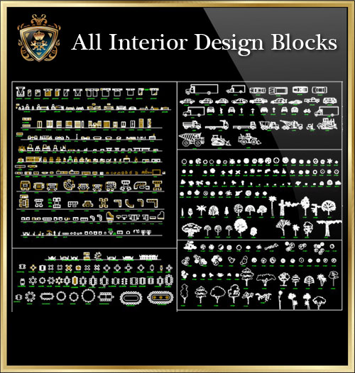 ★【All Interior Design Blocks 7】Download Luxury Architectural Design CAD Drawings--Over 20000+ High quality CAD Blocks and Drawings Download!