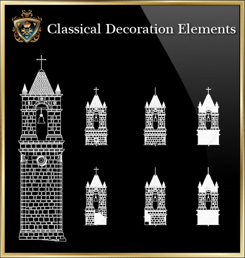 ★【Classical Decoration Elements 21】Download Luxury Architectural Design CAD Drawings--Over 20000+ High quality CAD Blocks and Drawings Download!