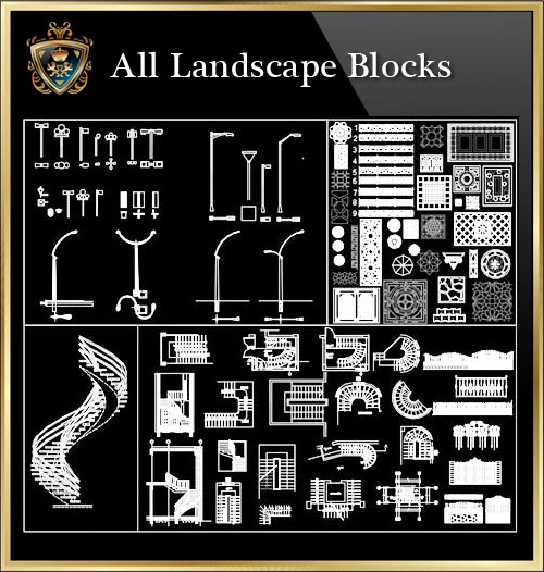 ★【All Landscape Blocks】Download Luxury Architectural Design CAD Drawings--Over 20000+ High quality CAD Blocks and Drawings Download!