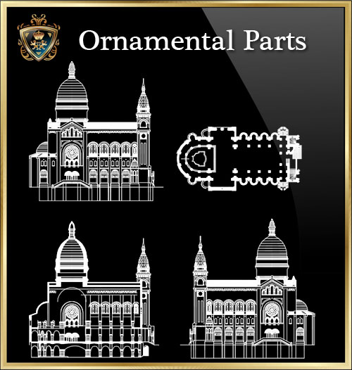 ★【Ornamental Parts of Buildings 5】Download Luxury Architectural Design CAD Drawings--Over 20000+ High quality CAD Blocks and Drawings Download!
