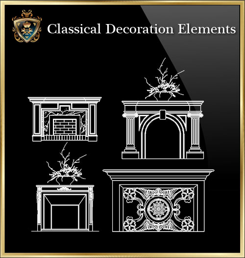 ★【Classical Decoration Elements 11】Download Luxury Architectural Design CAD Drawings--Over 20000+ High quality CAD Blocks and Drawings Download!