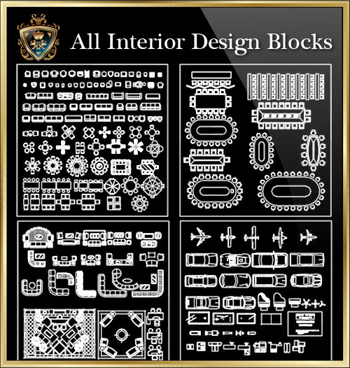 ★【All Interior Design Blocks 1】Download Luxury Architectural Design CAD Drawings--Over 20000+ High quality CAD Blocks and Drawings Download!