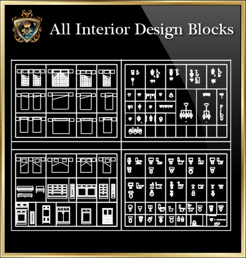 ★【All Interior Design Blocks 5】Download Luxury Architectural Design CAD Drawings--Over 20000+ High quality CAD Blocks and Drawings Download!