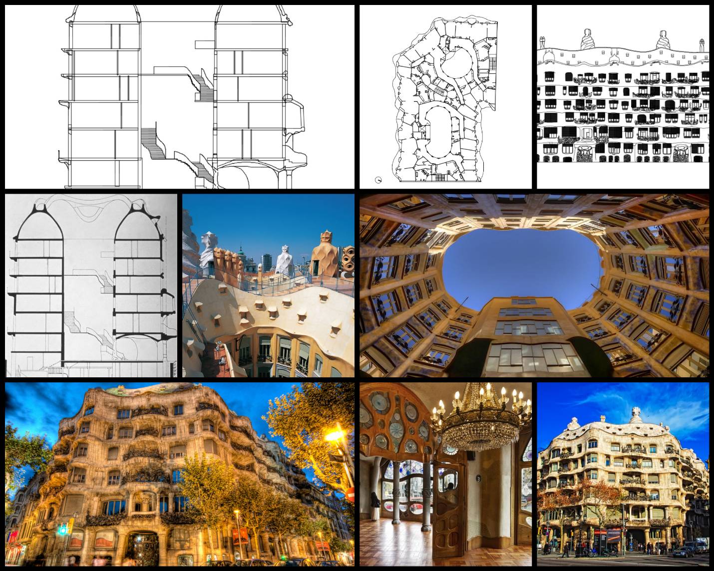 【世界知名建築案例研究CAD設計施工圖】米拉之家Casa Mila-Antoni Gaudi安東尼·高第