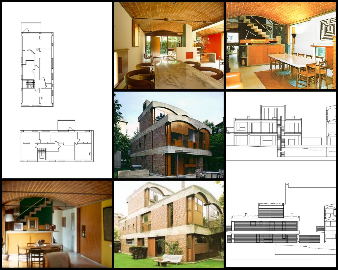 【世界知名建築案例研究CAD設計施工圖】Maisons Jaoul-Le Corbusier勒·柯布西耶
