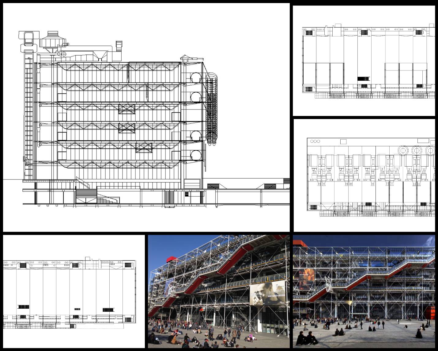 【世界知名建築案例研究CAD設計施工圖】蓬皮杜藝術中心Le centre Pompidou