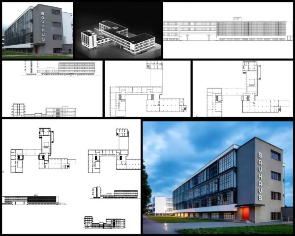 【世界知名建築案例研究CAD設計施工圖】包浩斯學院 Bauhaus