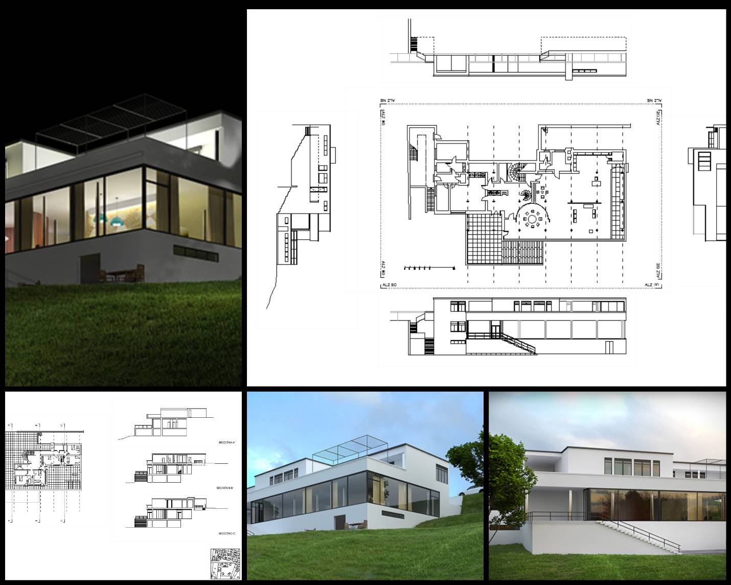 【世界知名建築案例研究CAD設計施工圖】圖根哈特別墅Tugendhat House-Mies Van Der Rohe密斯·凡·德·羅