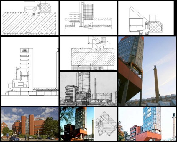 【世界知名建築案例研究CAD設計施工圖】University of Leicester萊斯特大學-詹姆斯·斯特林James Stirling
