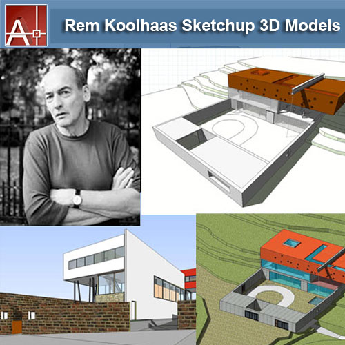 【建築大師Sketchup Models-Rem Koolhaas 雷姆·庫哈斯 精選4件建築3D模型】