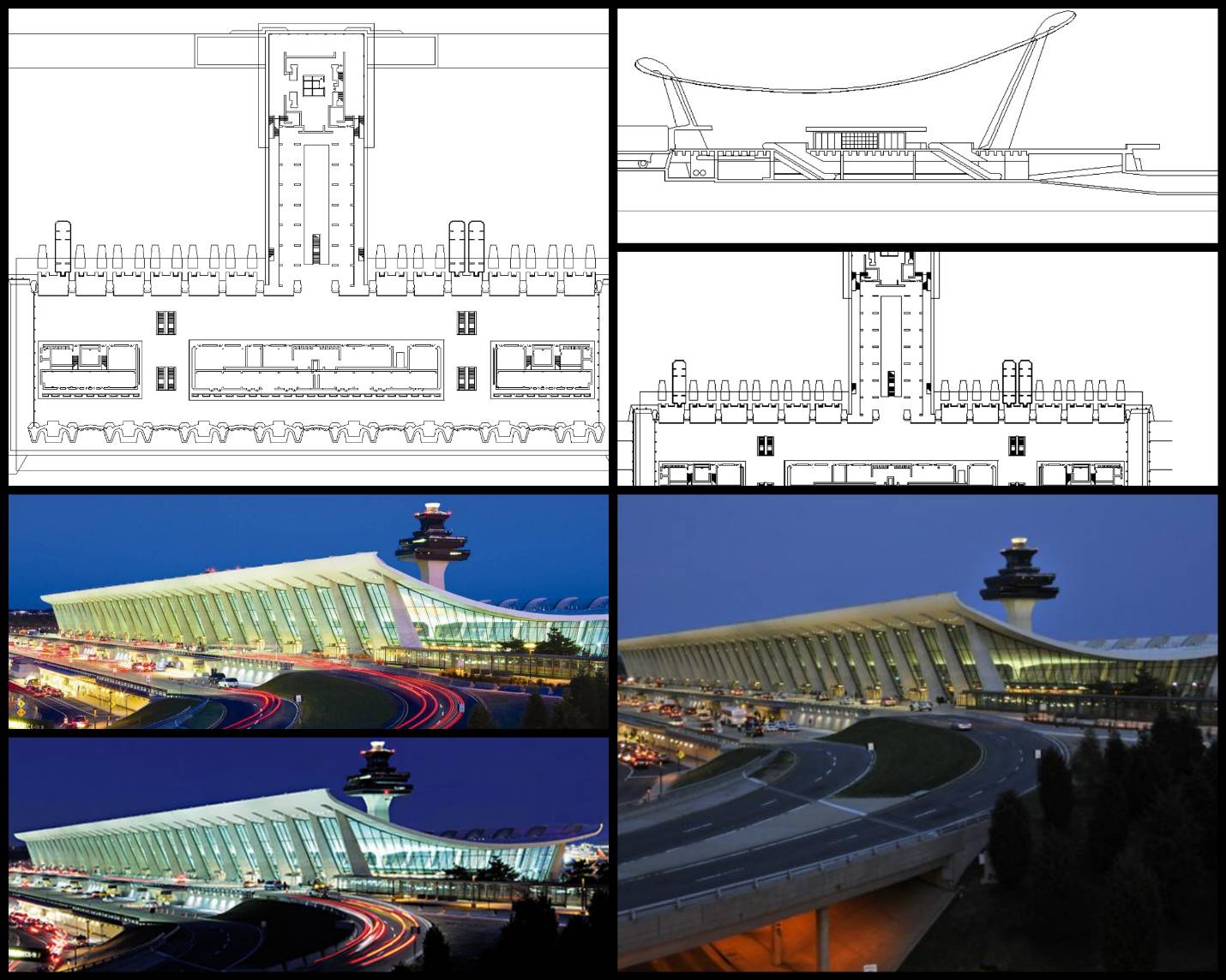 【世界知名建築案例研究CAD設計施工圖】Washington Dulles International Airport華盛頓杜勒斯國際機場