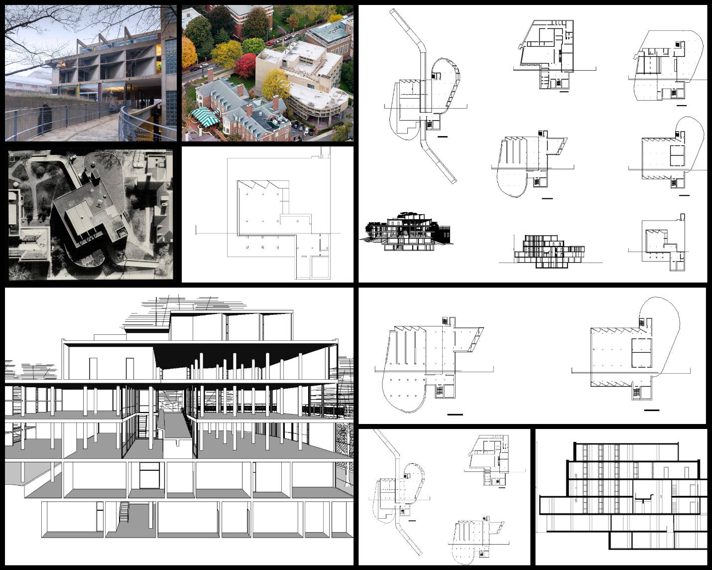 【世界知名建築案例研究CAD設計施工圖】卡本特視覺藝術中心-Le Corbusier勒·柯布西耶