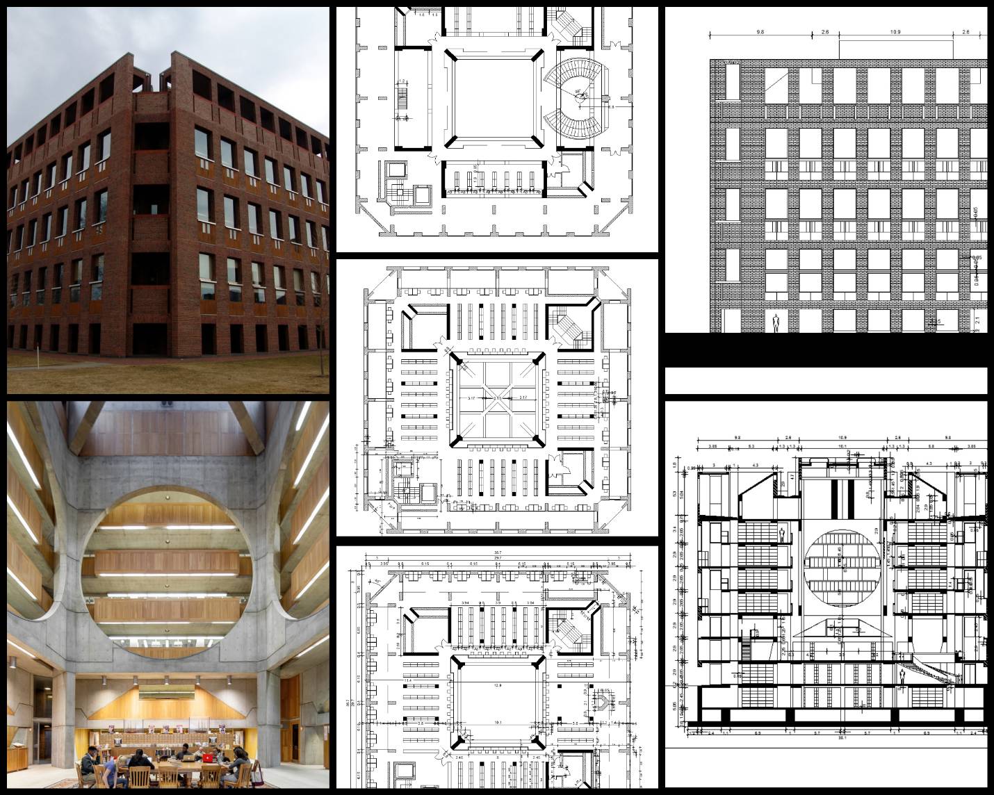 【世界知名建築案例研究CAD設計施工圖】菲利普斯·埃克塞特學院圖書館Phillips Exeter Academy Library-路易斯·康Louis Kahn
