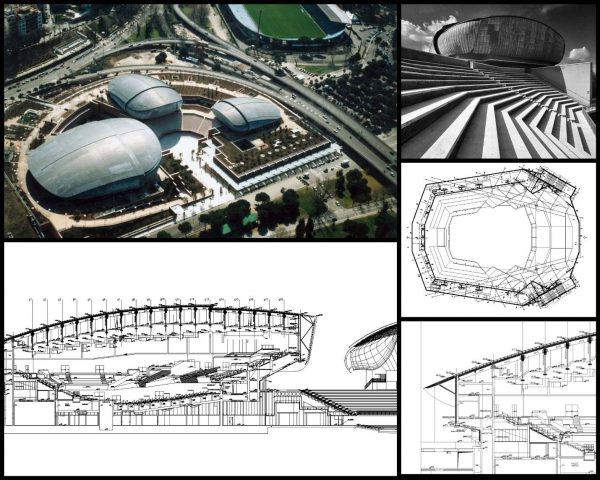 【世界知名建築案例研究CAD設計施工圖】音樂公園禮堂Auditorium Parco della Musica多功能音樂廳-Renzo Piano