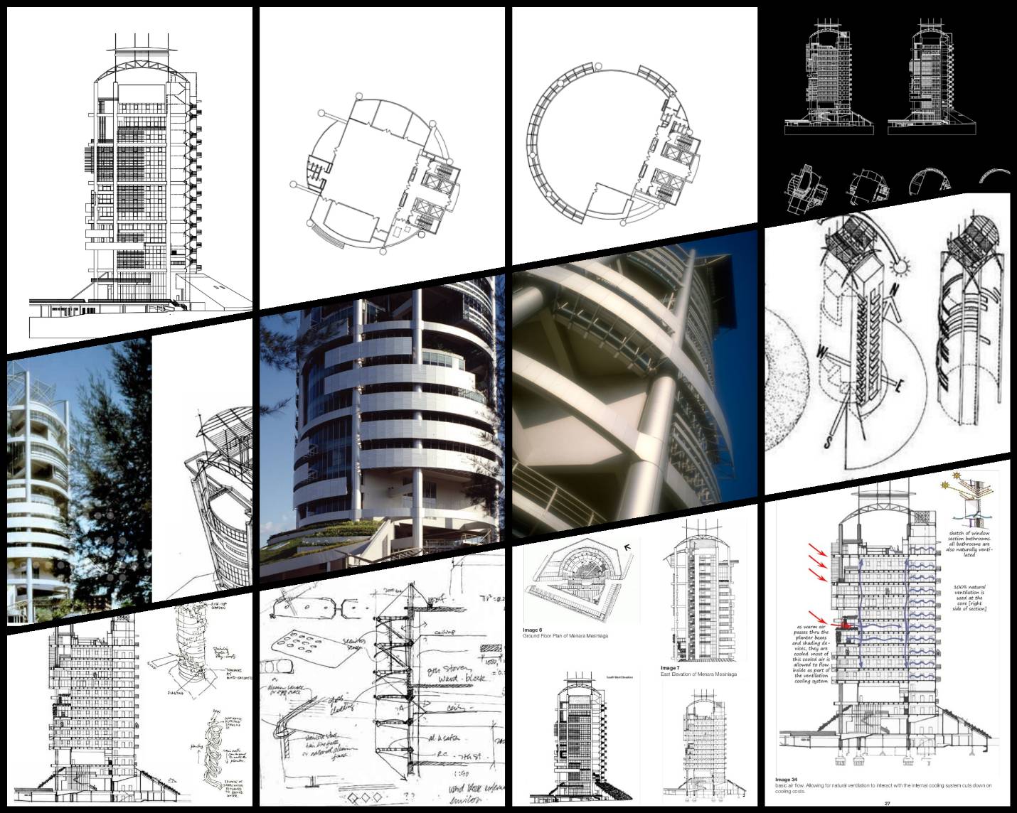 【世界知名建築案例研究CAD設計施工圖】Mesiniaga Tower-Ken Yeang